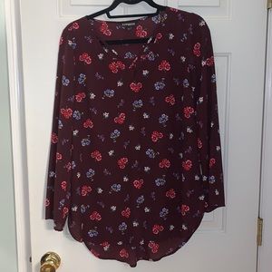 Floral express tunic blouse